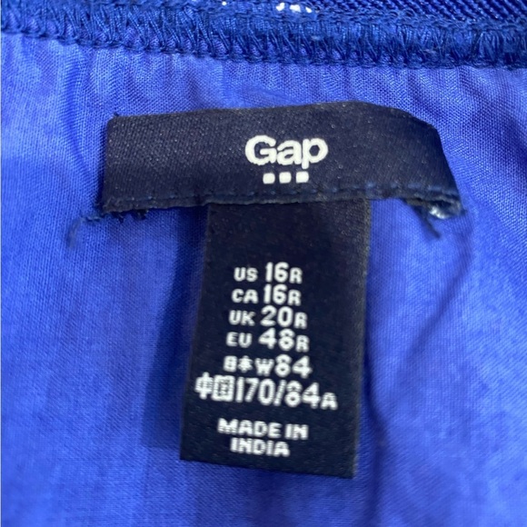 Gap Blue Coral Woven Geometric Elastic Boho Mini Skirt size 16 Plus Size Skirt - Picture 6 of 6